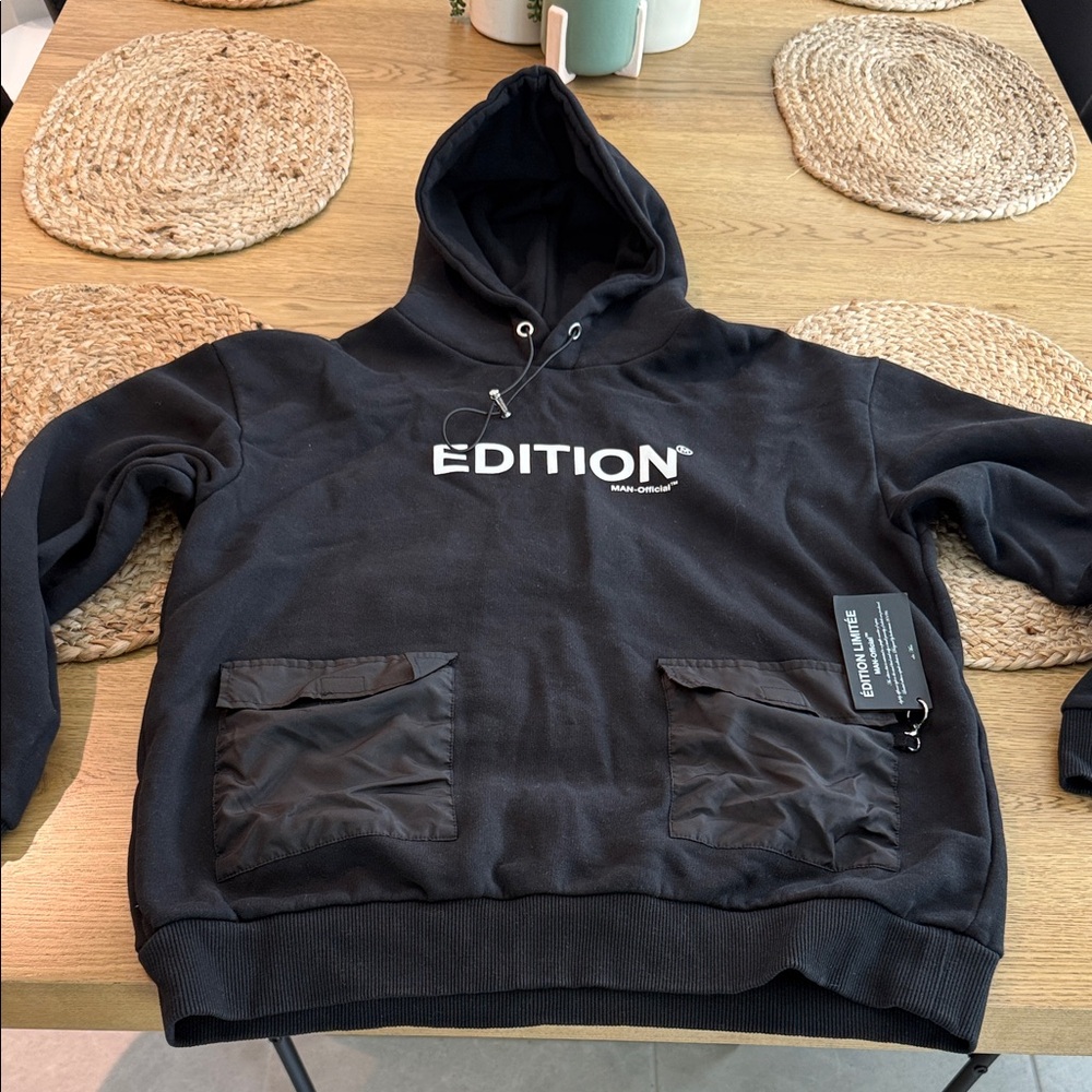 Edition Black Men's Hoodie Sweater boohooman size medium